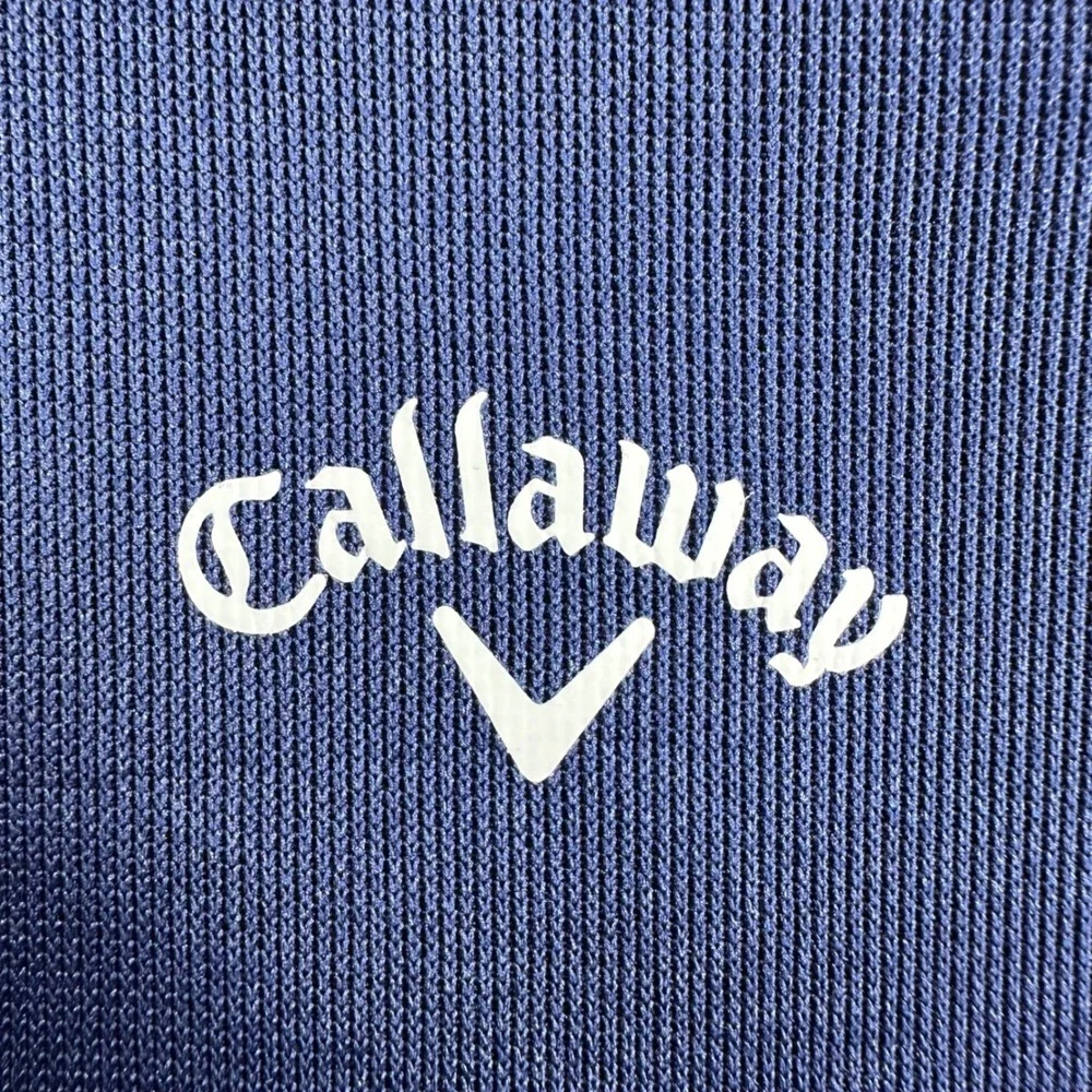 Callaway 1/4 Zip Pullover Mens XXL 2XL Blue Fleece Lined Golf Sweatshirt Jacket‎